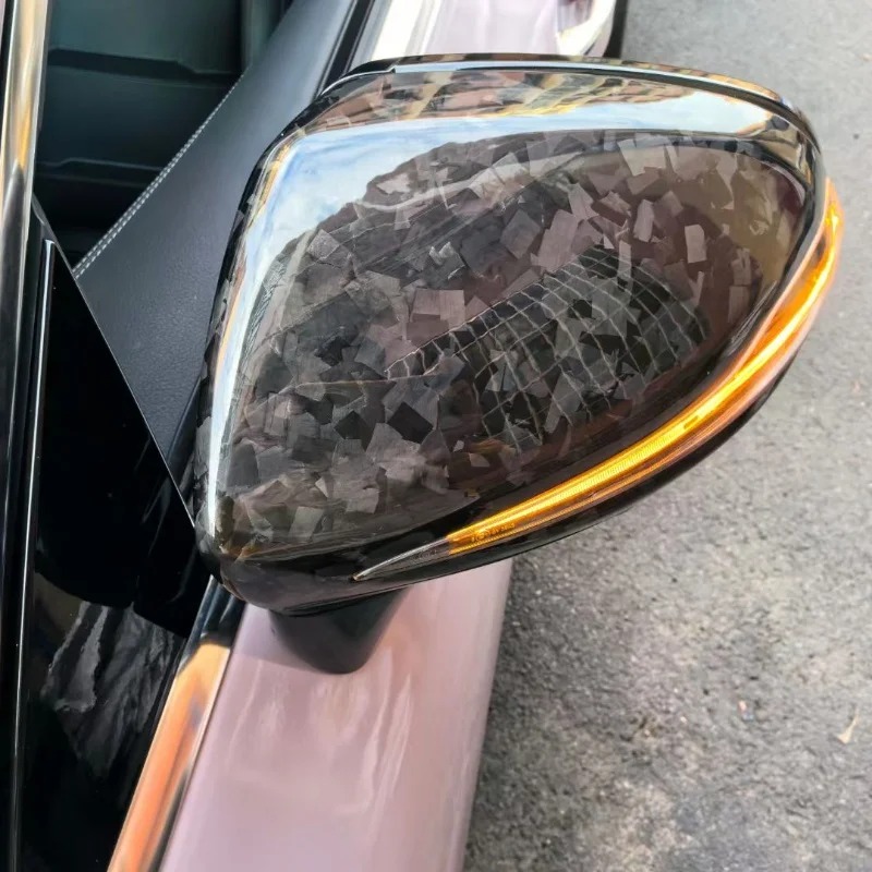 Suitable for   GT Upgraded New Forged Dry Carbon Fiber Rearview Mirror Housing